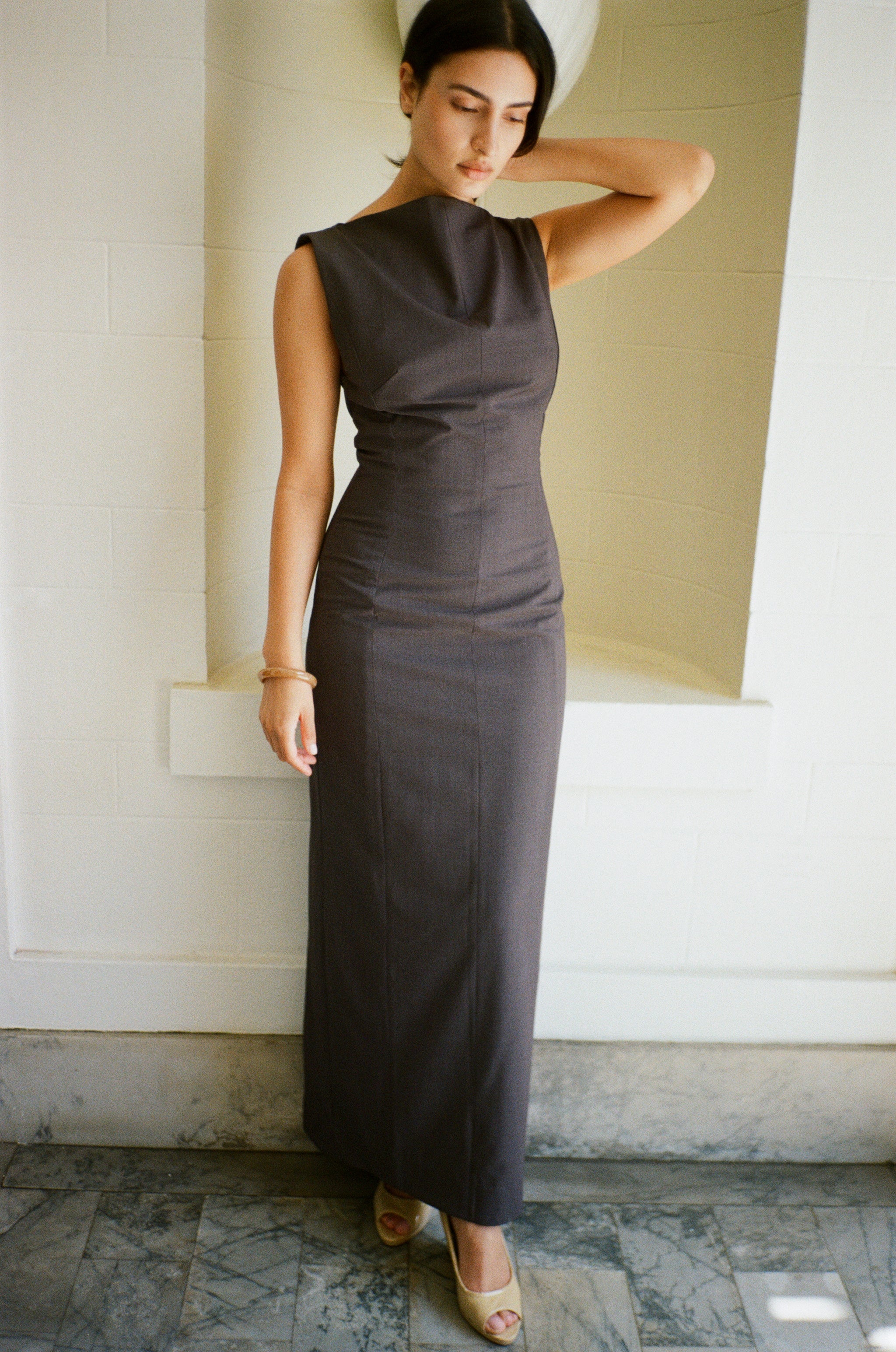 Sculptura Dress - Charcoal