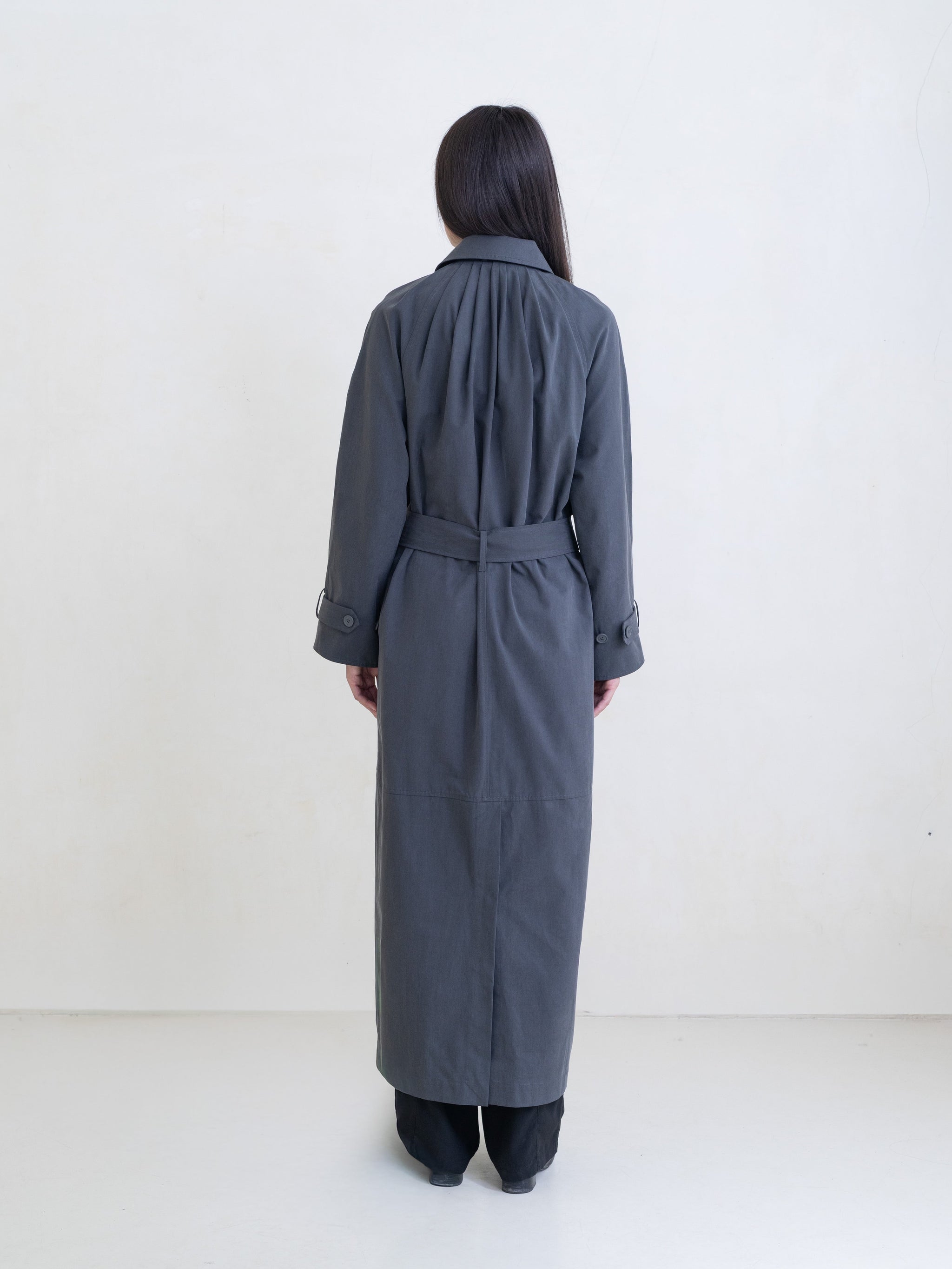 Laurel Trench Coat - Charcoal