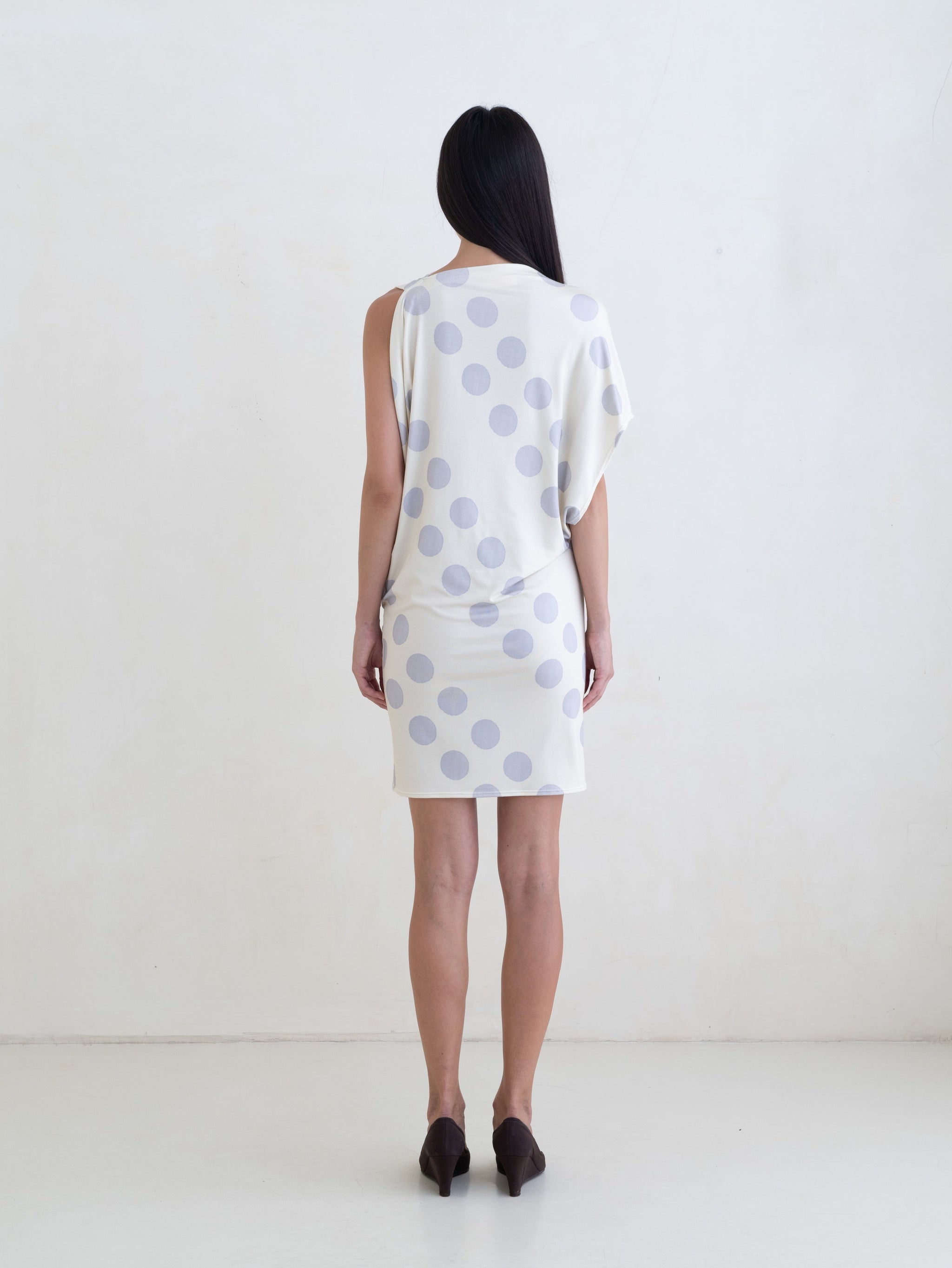 Ornament Mini Dress - Stone Polka