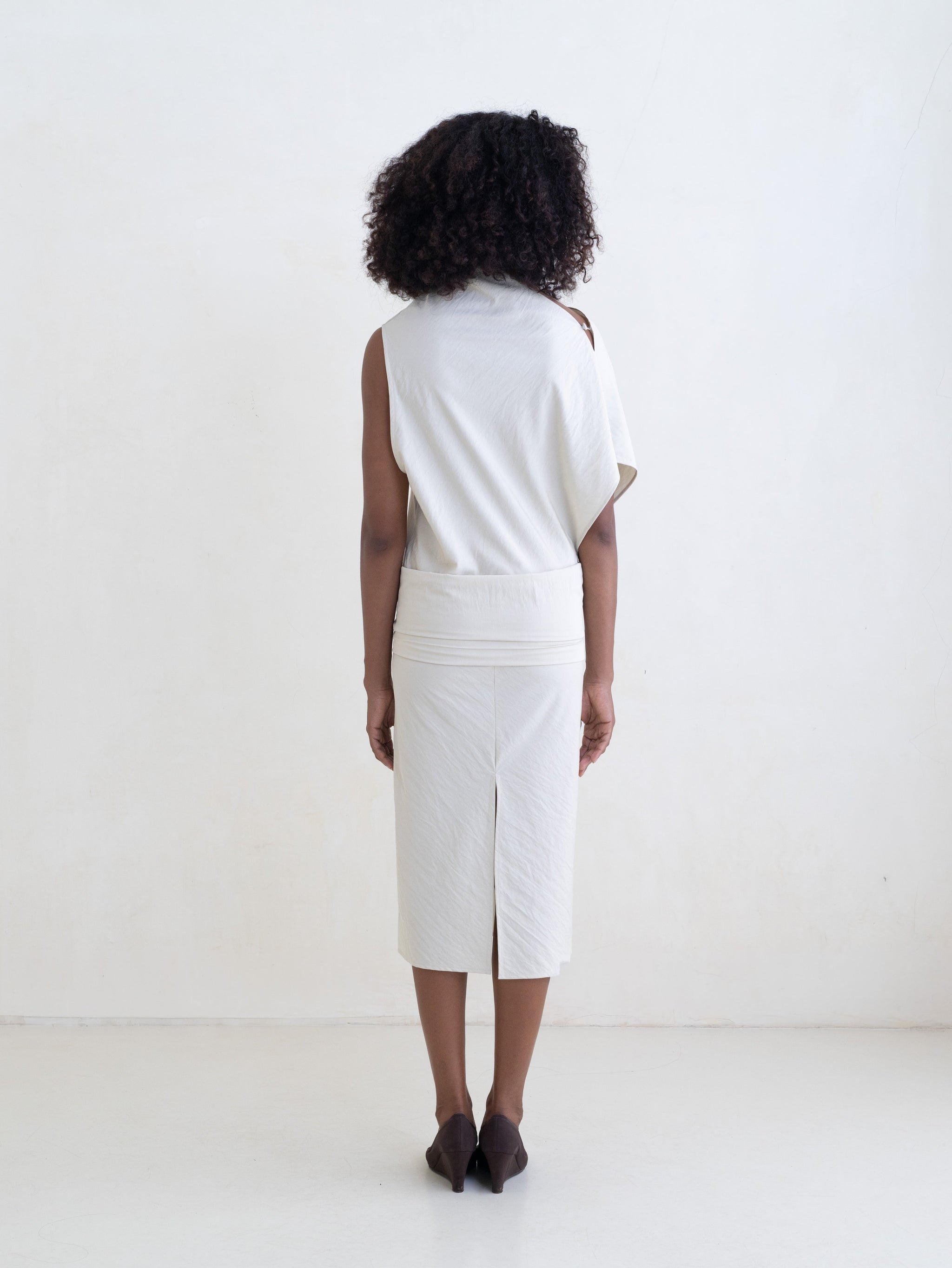 Reverie Dress Midi - Beige