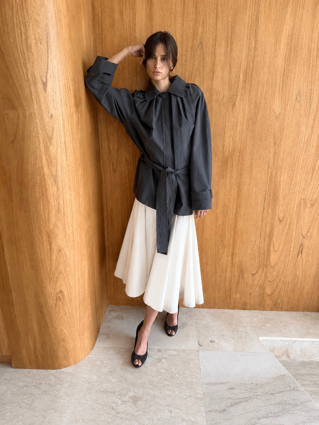 Laurel Trench Mini - Charcoal