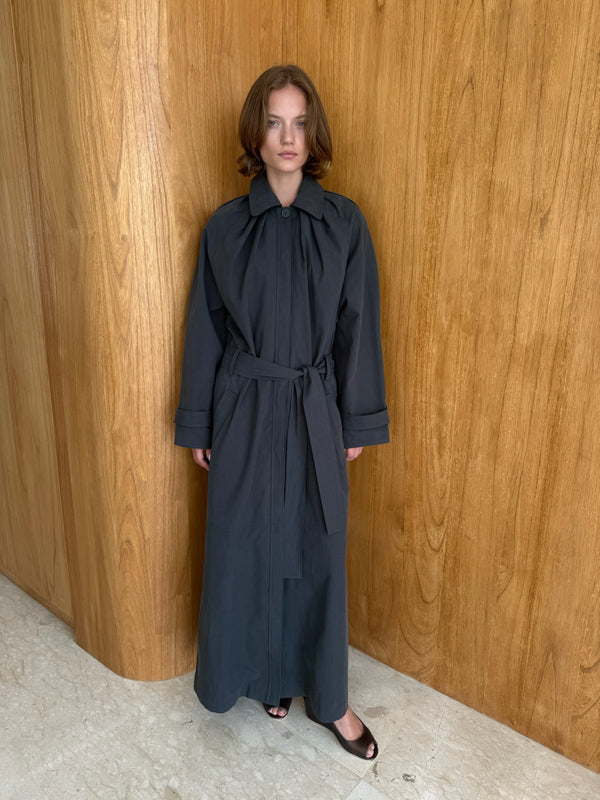 Laurel Trench Coat - Charcoal