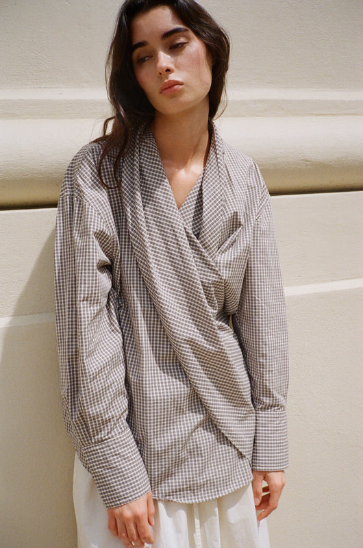 Leandra Shirt - Black Plaid