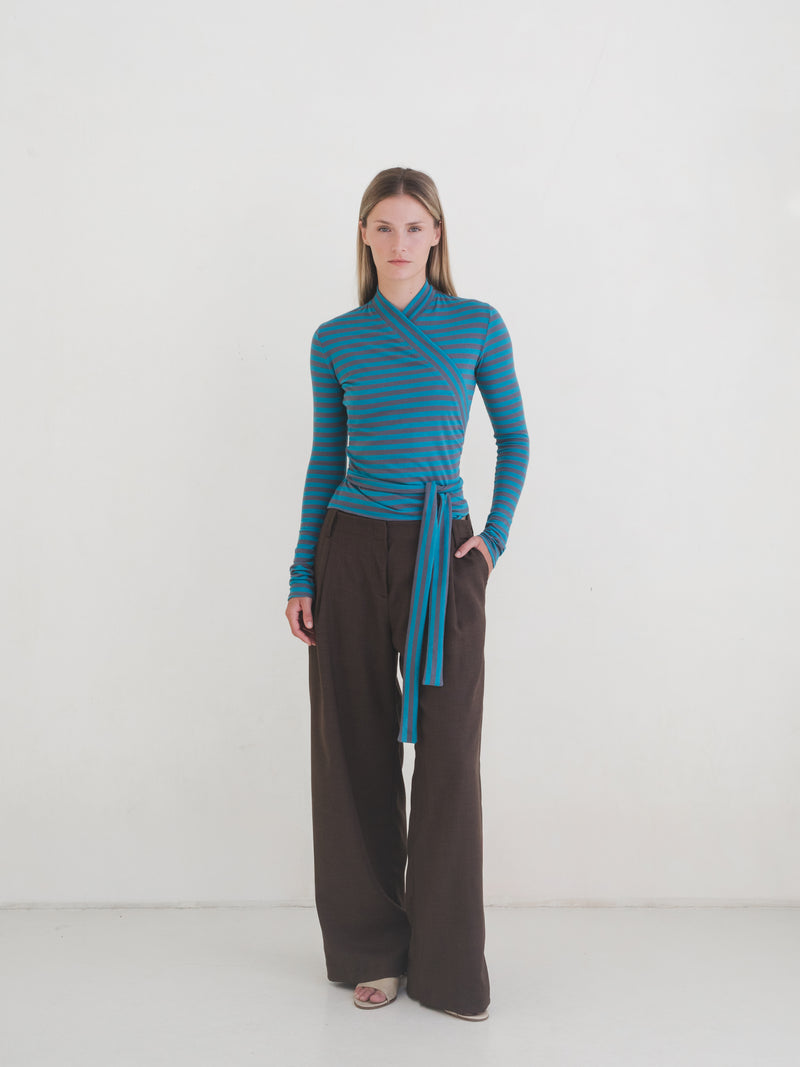 Gemma Top - Blue Stripe