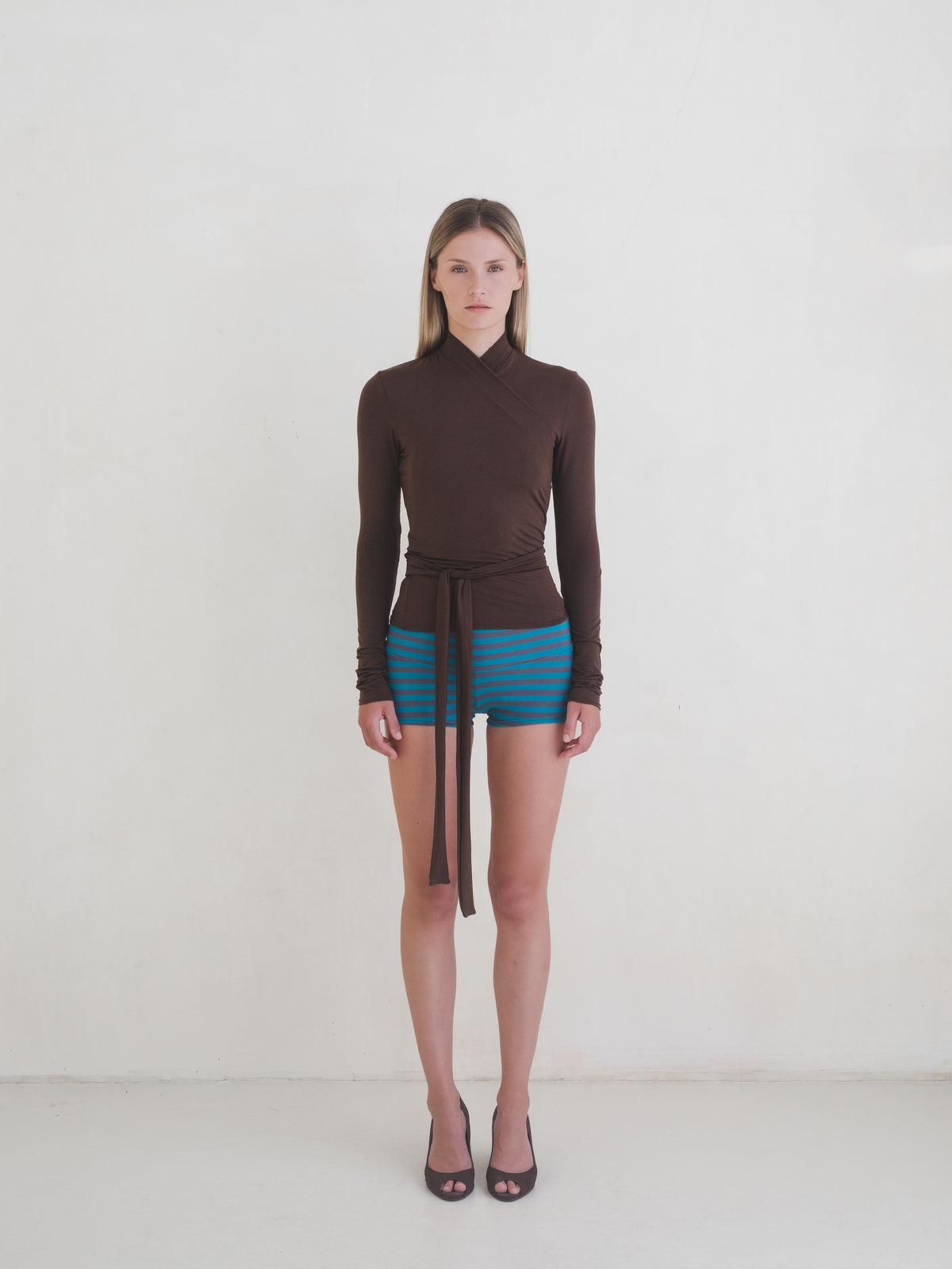 Gia Shorts - Blue Stripe