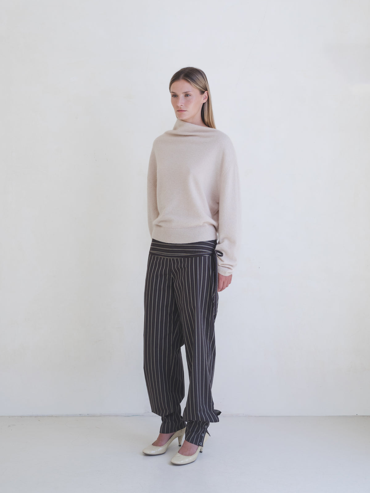 Bea Pant - Green Stripe