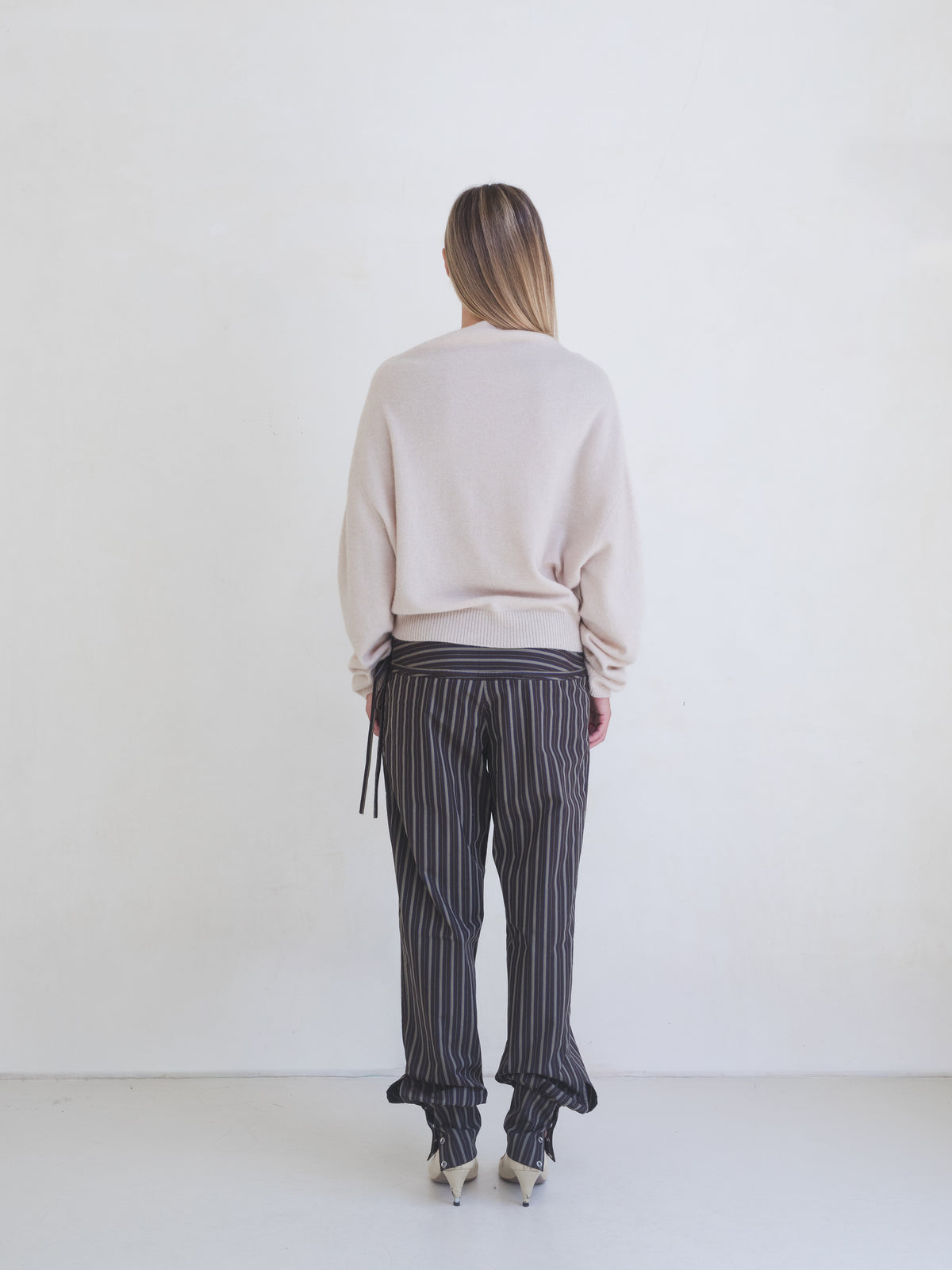 Bea Pant - Green Stripe