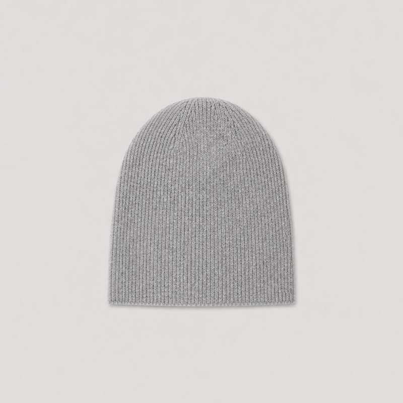 Cashmere Knit Cap - Grey