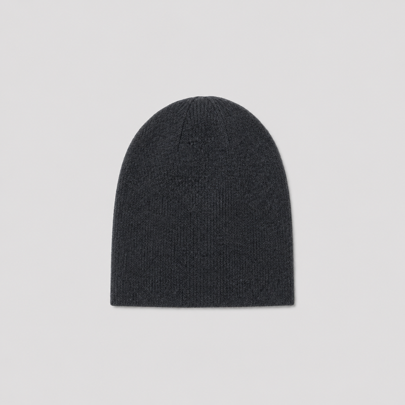 Cashmere Knit Cap - Charcoal