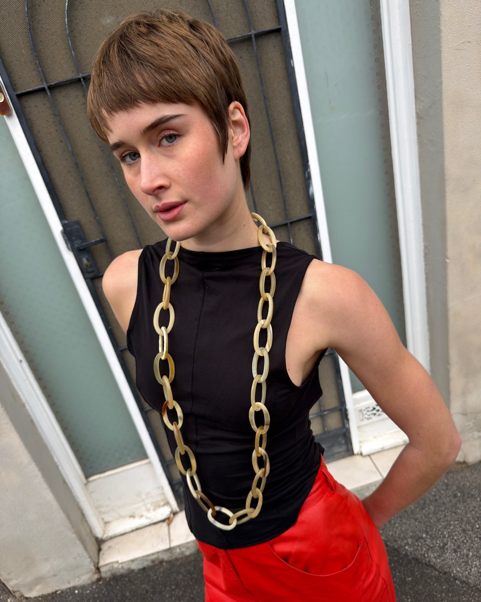 Vintage Horn Chain Necklace