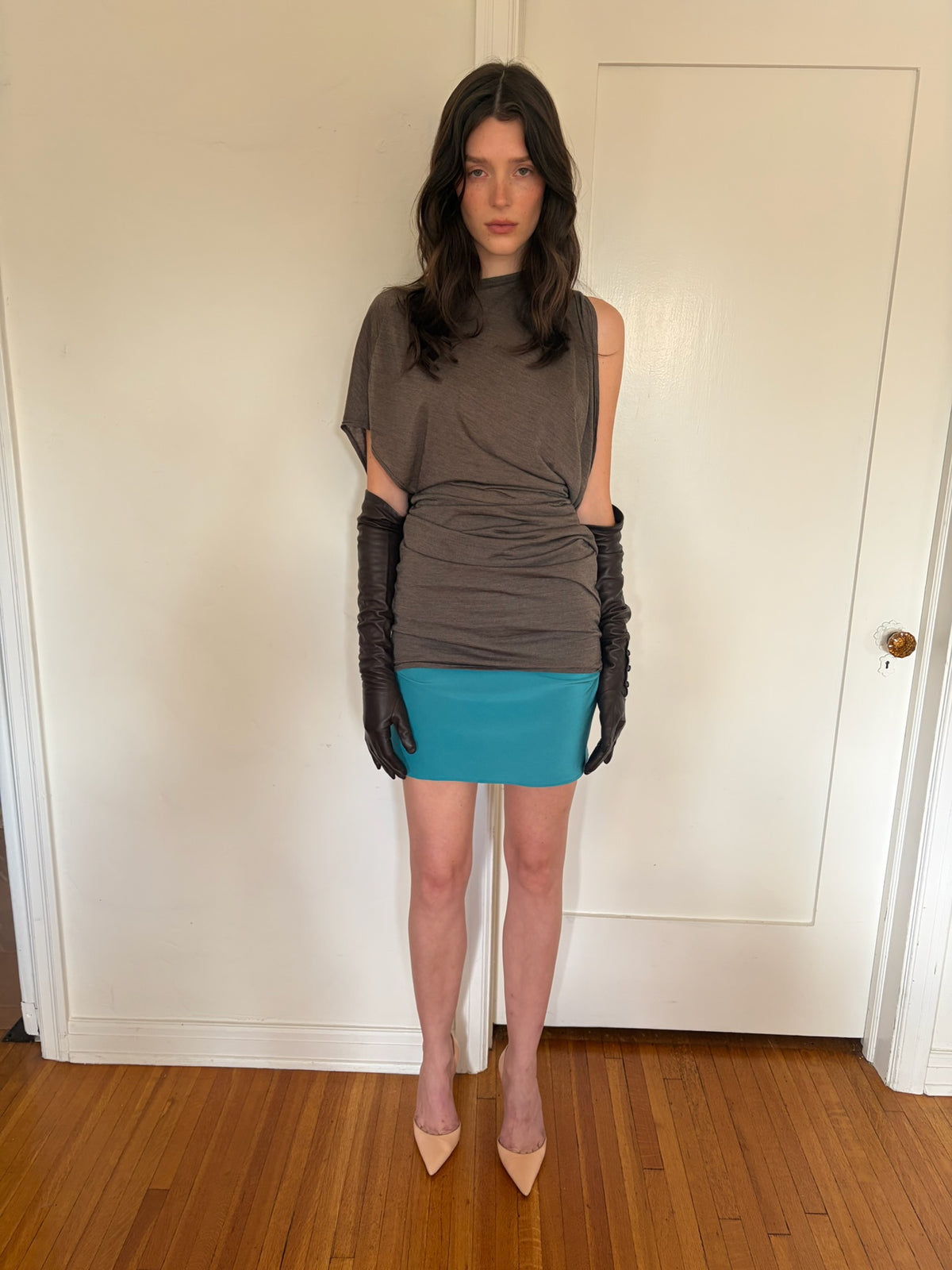 Ornament Dress Mini - Taupe