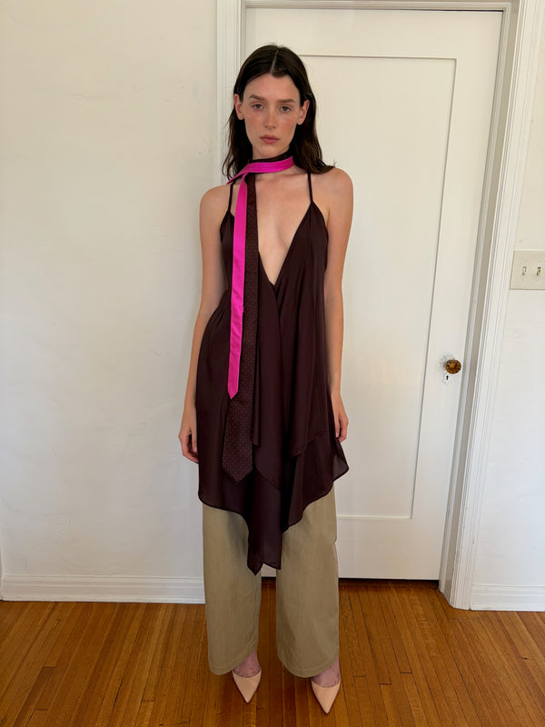 Bandana Dress - Brown