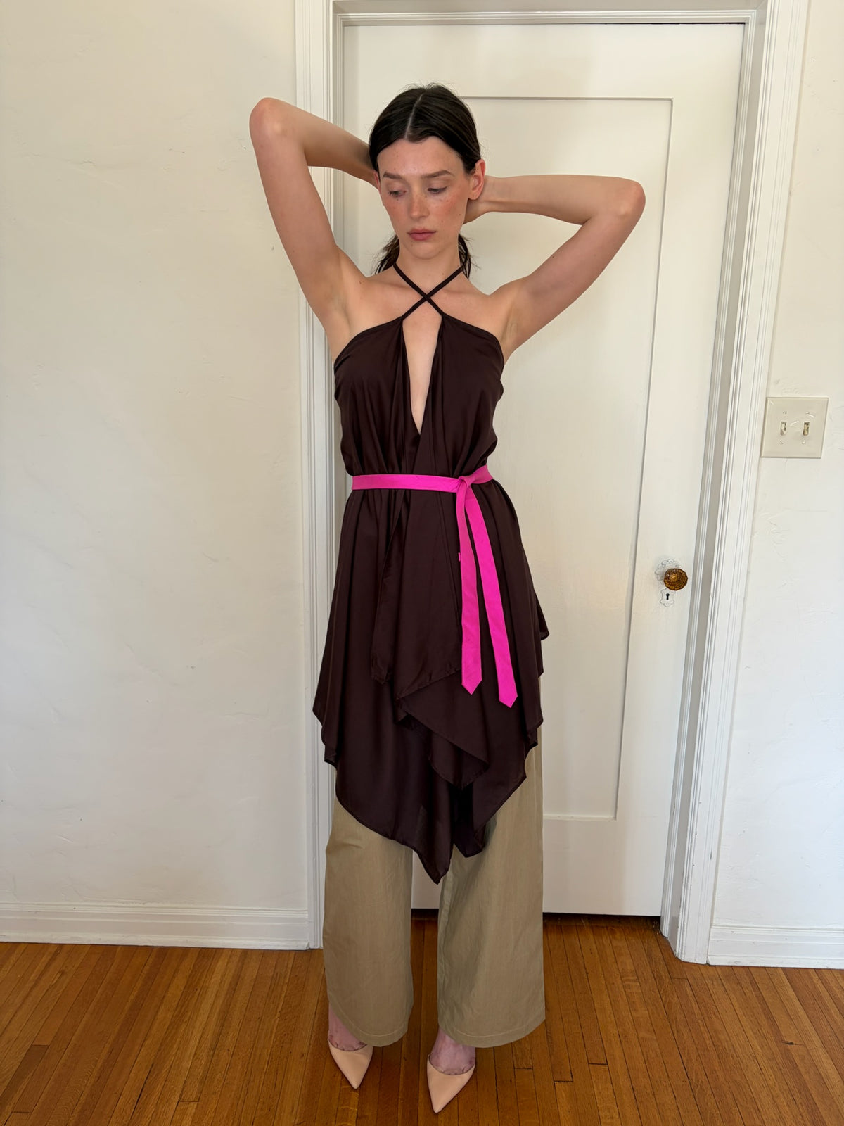 Bandana Dress - Brown