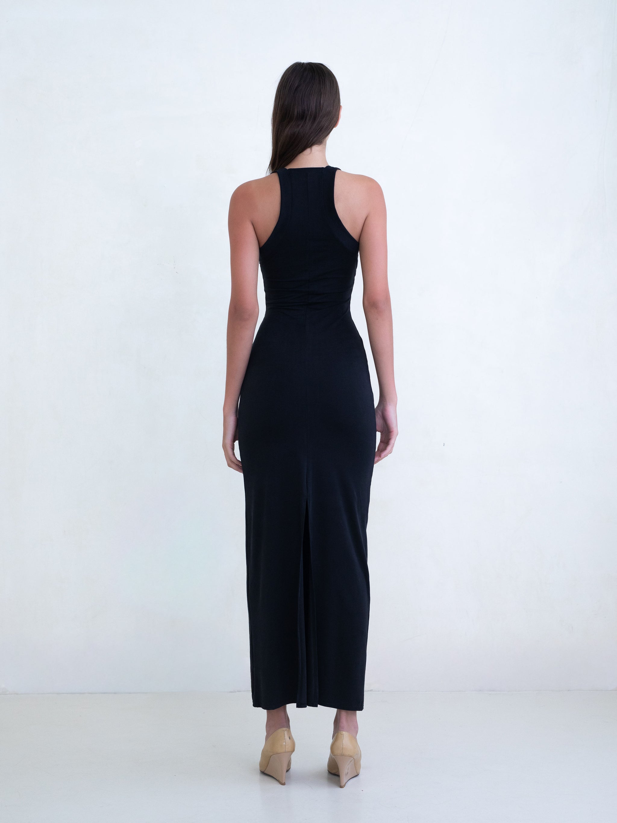 Cascade Maxi Dress - Black