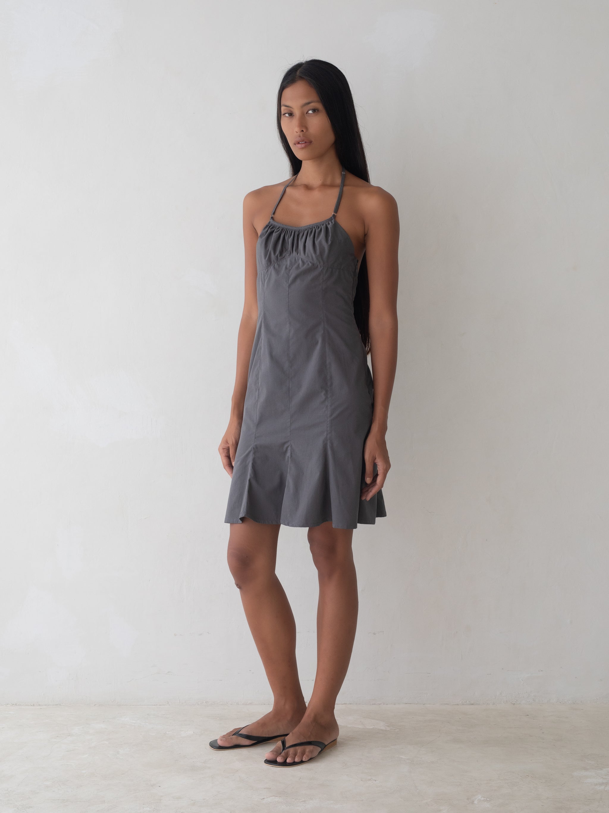 Flore Mini Dress - Charcoal