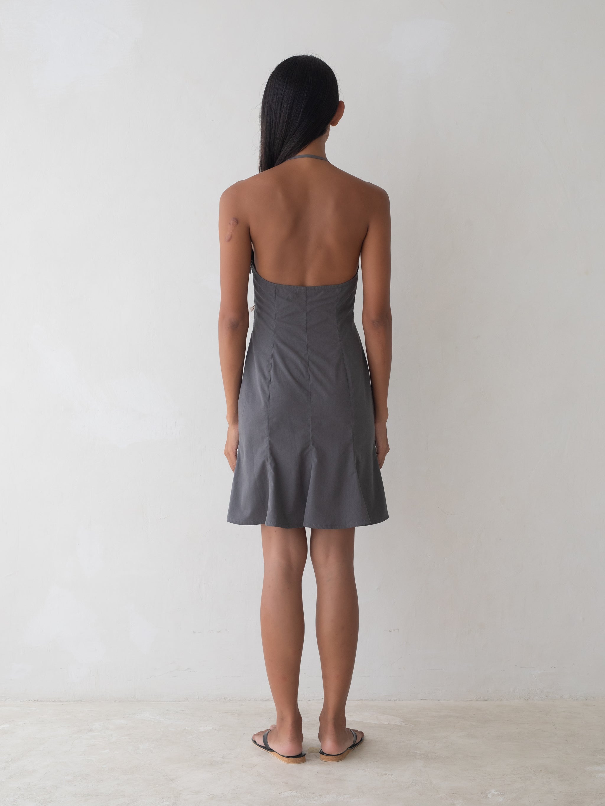 Flore Mini Dress - Charcoal